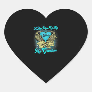 A Big Piece My Heart Live Heaven He Is My Grandson Sticker
