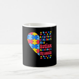 A Big Piece Of My Heart Has Autism And He My Cousi Coffee Mug