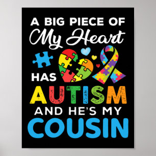 A Big Piece Of My Heart Has Autism And He's My Cou Poster