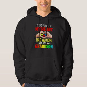 A Big Piece Of My Heart Has Autism And He's My Gra Hoodie