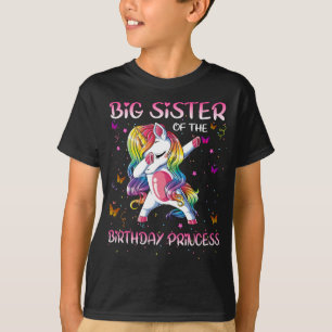 a big sister of the birthday princess unicorn dabb T-Shirt