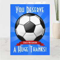 A Big Soccer Ball Giant Thank You Card