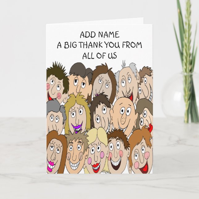 A Big Thank You From All Of Us Card (Front)