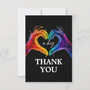 🌈❤️A big THANK YOU Heart of Pride wedding Card