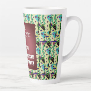 A big welcome Karen Abstract art words Latte Mug