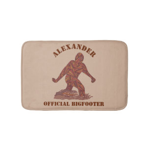 A Bigfoot Walking Sasquatch Funny Bathroom Decor Bath Mat