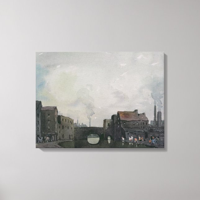 A Birmingham Canal Canvas Print (Front)
