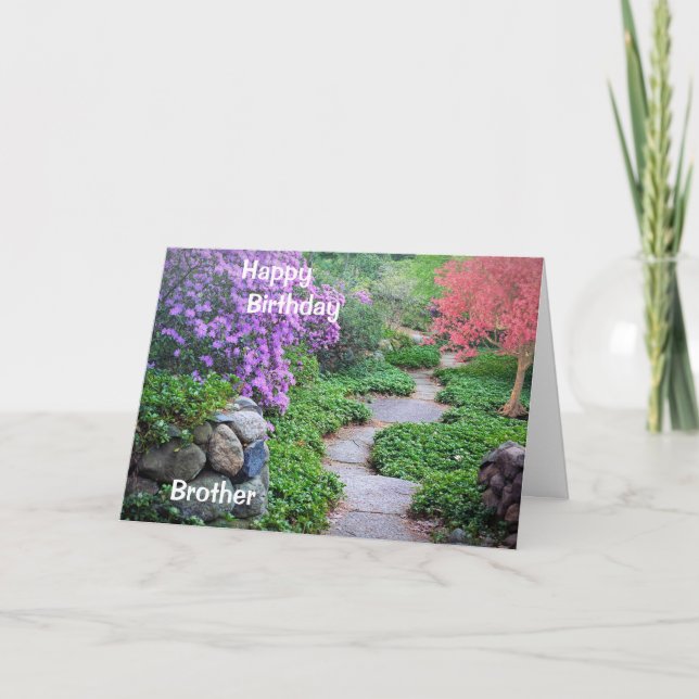 A Birthday Card for a Brother Folded Greeting Card (Front)