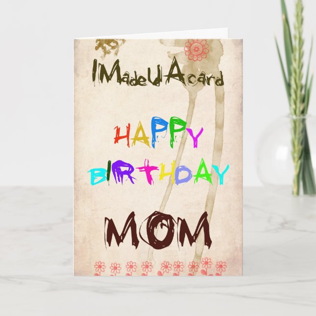 A birthday card for  mum (Front)