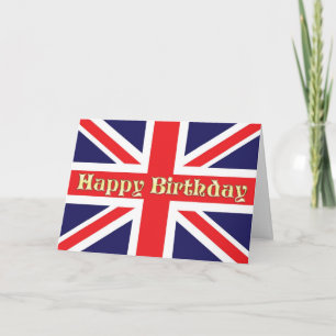 A Birthday card with a Union Jack