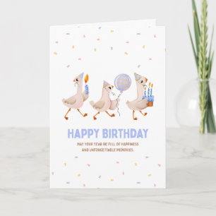 A Birthday card with an elephant and green frame