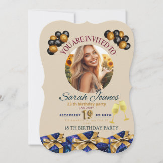 A birthday invitation that suits everyone in brigh