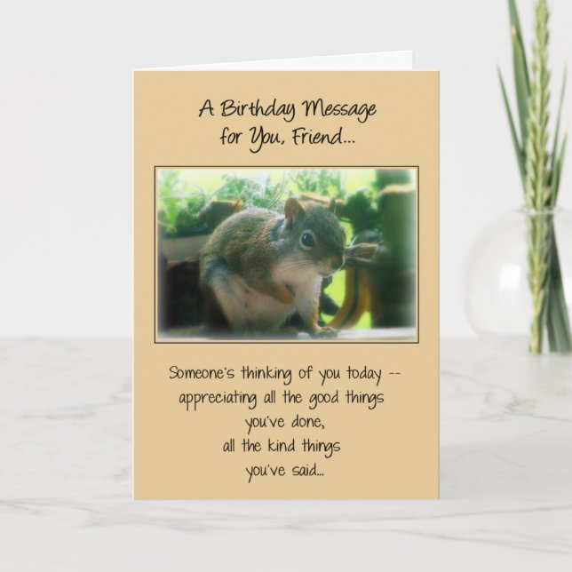 A Birthday Message For You Card (Front)