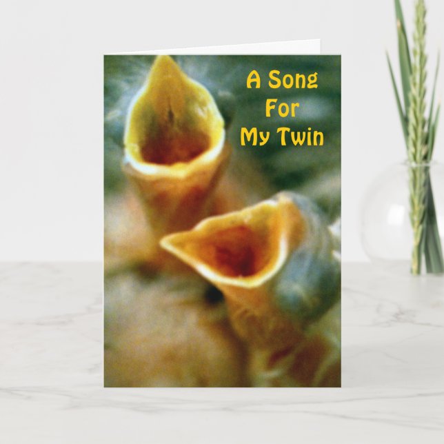 A BIRTHDAY SONG FOR MY **TWIN** CARD (Front)