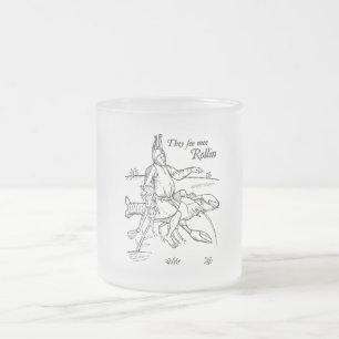 A Bisque Walk Frosted Glass Coffee Mug