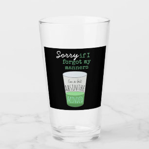 A Bit Absinthe Minded Funny Drink Slogan Glass