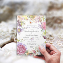 A Bit Boho Floral Sunny Wedding Invitation