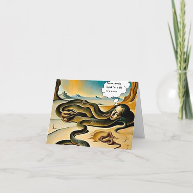 A bit of a snake thank you card (Front)