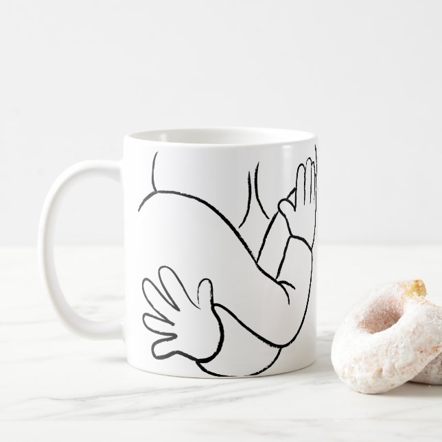 A Bit of Empathy Classic white coffee mug (With Donut)