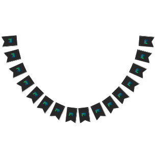 a black and green logo with the letter r bunting