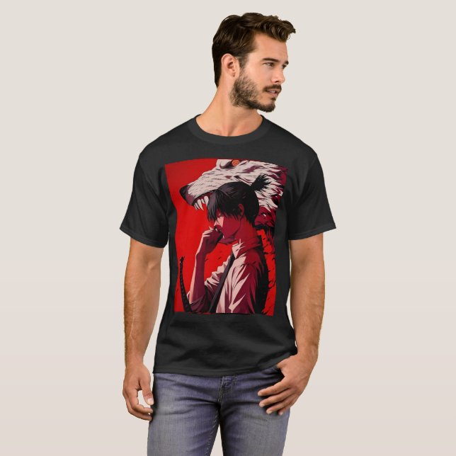 a black and red combination of shirt  (Front Full)