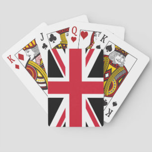 A Black and Red Union Jack Playing Cards