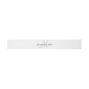 A Black and White Affair Wedding Belly Band Invitation Belly Band