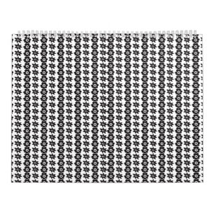 a black and white background with a lot of dots calendar