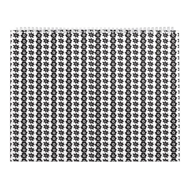 a black and white background with a lot of dots calendar (Cover)