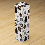 A Black and White Christmas Pattern Wine Box<br><div class="desc">Introducing this charming Black and White Christmas Pattern, where simplicity meets elegance in a delightful holiday design. This pattern features minimalist black and white vector graphics, including Christmas trees, ornaments, gifts, stars, and florals, all beautifully arranged on a crisp white background. With its clean lines and understated charm, this pattern...</div>