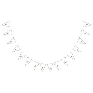 a black and white image of an ornate design bunting