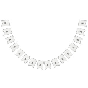 a black and white image of an ornate design bunting