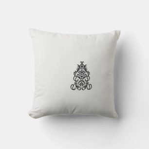 a black and white image of an ornate design cushion
