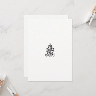 a black and white image of an ornate design invitation