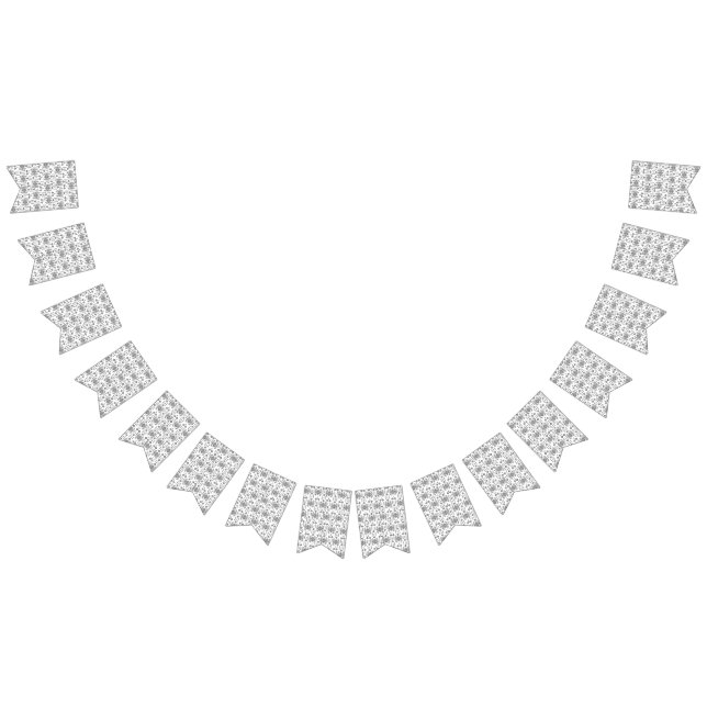 a black and white pattern with a white background bunting  (All)