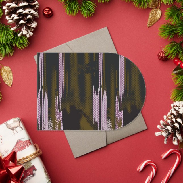 a black and white photo of a building acrylic invitations (Insitu (Holiday))