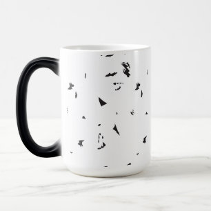 a black and white photo of a flock of birds magic mug