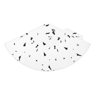a black and white photo of a flock of birds party hat