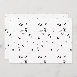 a black and white photo of a flock of birds thank you card