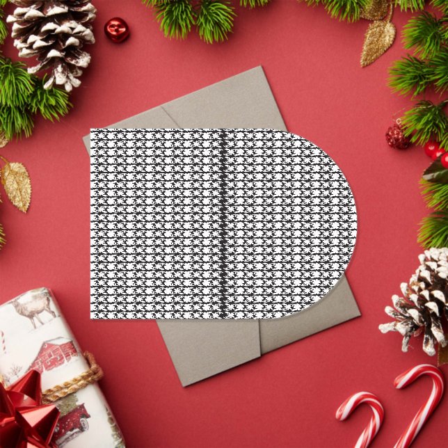 a black and white photo of a pattern acrylic invitations (Insitu (Holiday))