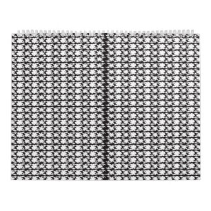 a black and white photo of a pattern calendar