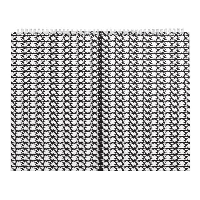 a black and white photo of a pattern calendar (Cover)