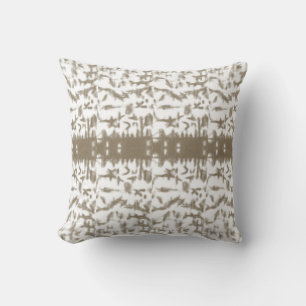 a black and white photo of a pattern cushion