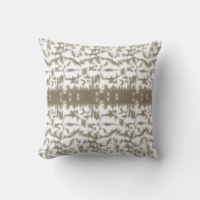 a black and white photo of a pattern cushion (Front)