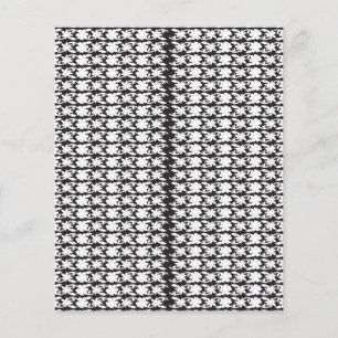 a black and white photo of a pattern flyer
