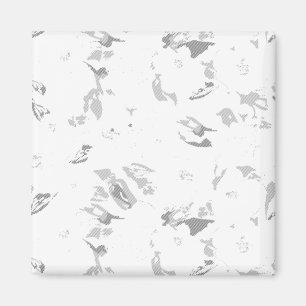 a black and white photo of a white background magnet