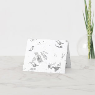  a black and white photo of a white background thank you card