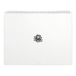 a black and white picture of a bunch of flowers calendar