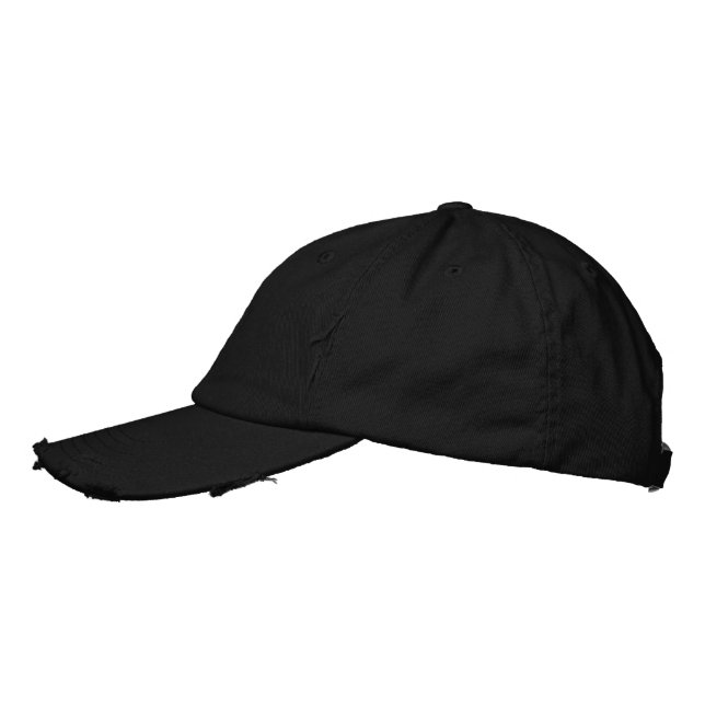 A black baseball cap with the word "CAP" subtly  (Left)