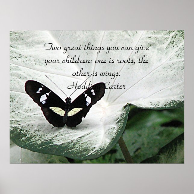 A Black Butterfly quote for Children Poster (Front)